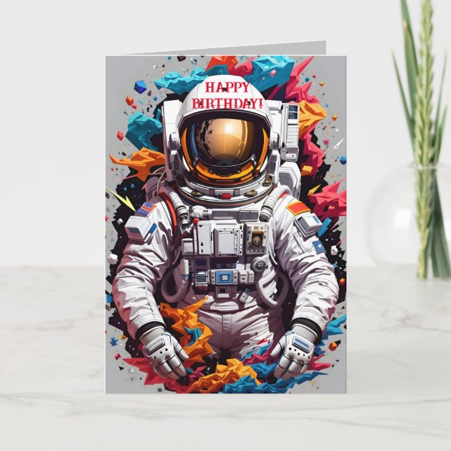 COLORBURST ASTRO BIRTHDAY-KORT TACK KORT (Framsida)