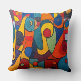 Colorcube 1 Färgfull kubism Dekorativ kudde