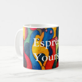 Colorcube 2 Colorful Cubism Classic Mugg