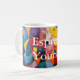 Colorcube 3 Colorful Cubism Classic Mugg