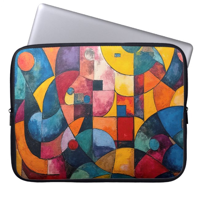 Colorcube 3 Färgfull kubism bärbar dator Fodral (Framsidan)