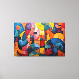 Colorcube 3 Färgligt kubistiskt Kanvastryck