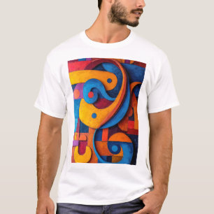 Colorcube 5 Färgfull kubism T Shirt