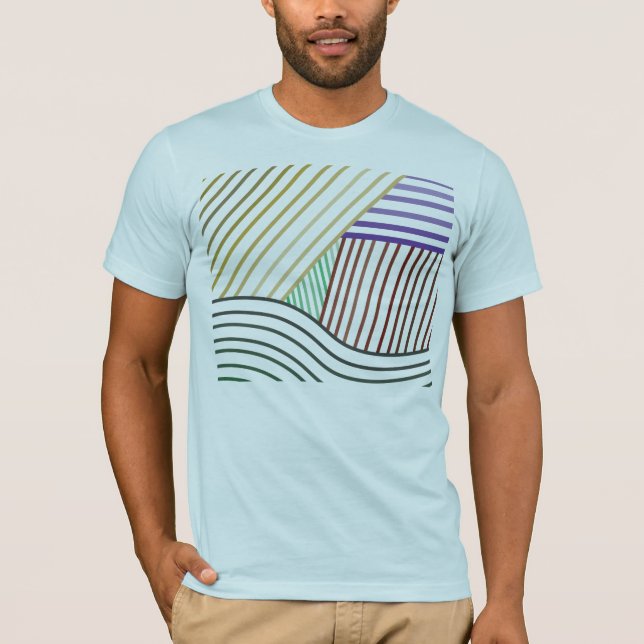 Colord linjer t-shirt (Framsida)