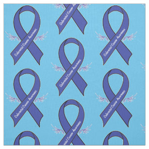 Colorectal cancermedvetenhetband med vingar tyg
