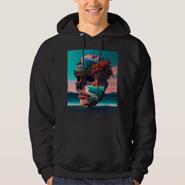 Colored Skull Head Hoodie (Framsida)