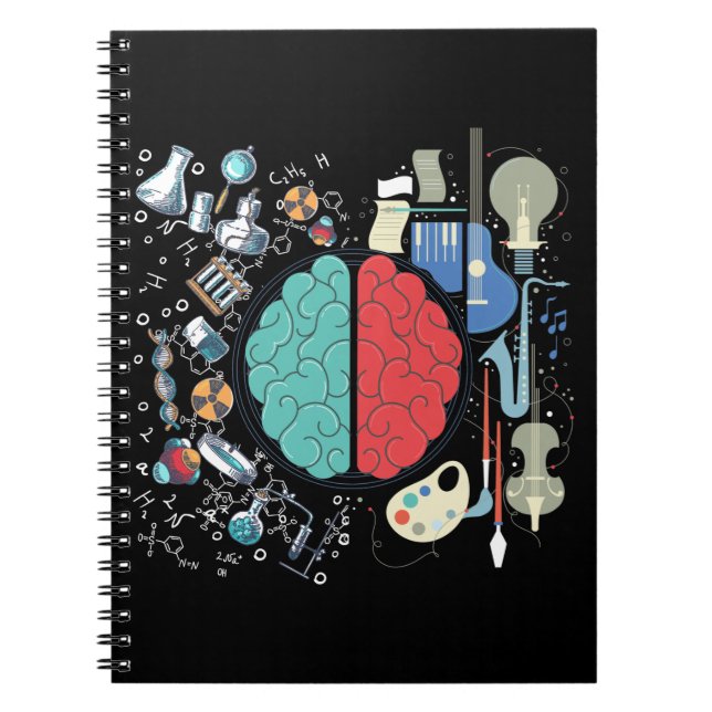 Colorent Brain Science Music Art Anteckningsbok (Framsidan)