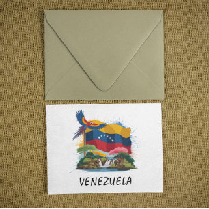 Colorent Venezuela Flagga Sydamerika Vykort