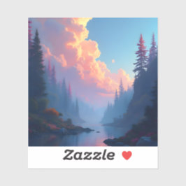 Colorfall Grove - Square Vinyl Sticker Klistermärken