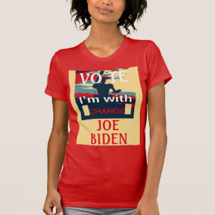 Colorful 2024 Jag är med honom Vote for Joe Biden T Shirt