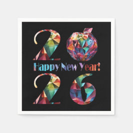 Colorful 2026-Happy New Years- Pappersservett