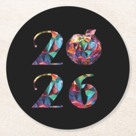 Colorful 2026 underlägg papper rund