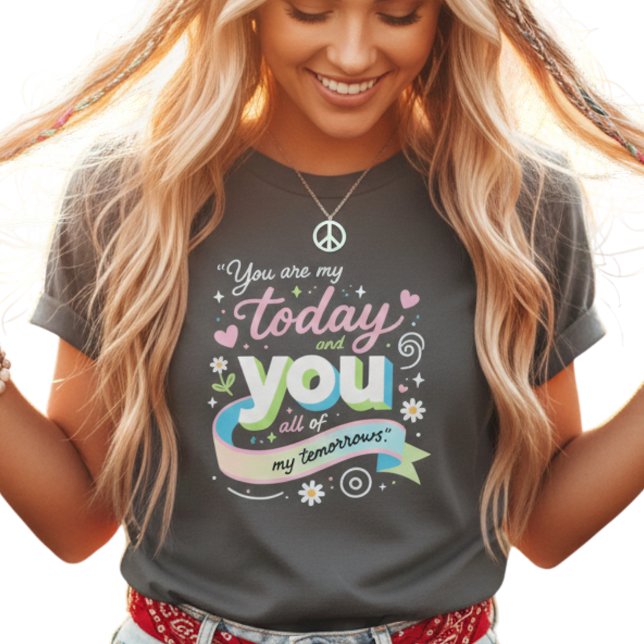 Colorful 3D Tomorrows Quote Pop Art T Shirt (Skapare uppladdad)