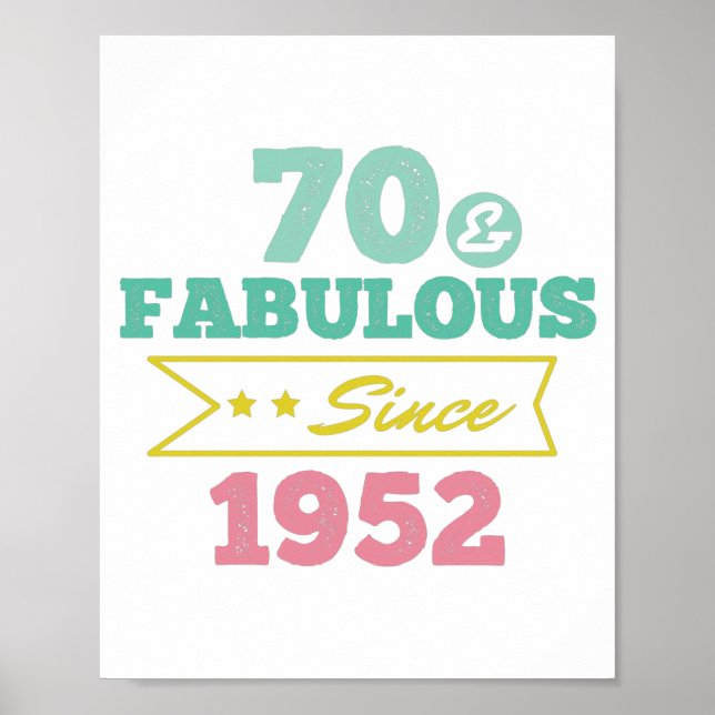 colorful 70 and fabulous since 1952 poster (Framsidan)
