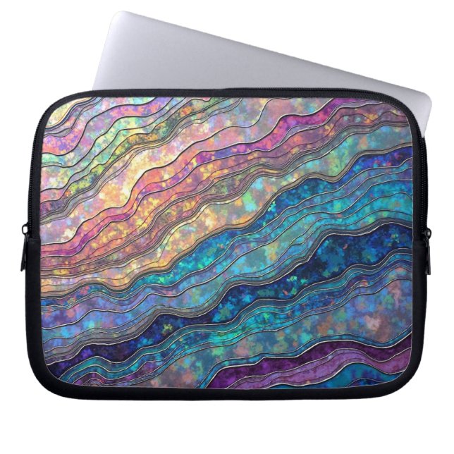 Colorful Abalone Ripples Electronics Bag Laptop Fodral (Framsidan)