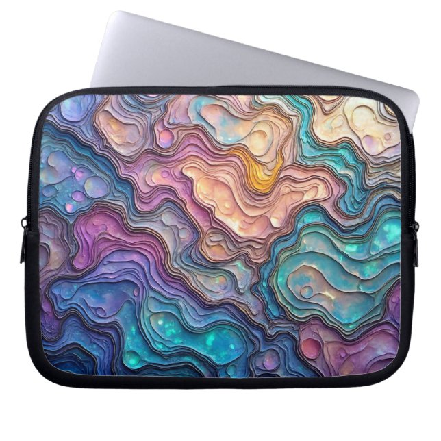 Colorful Abalone Swirls Electronics Bag Laptop Fodral (Framsidan)