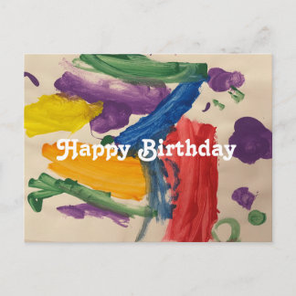 Colorful Abstract Art-2 Postcard Vykort
