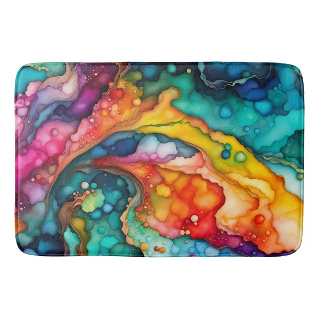 Colorful Abstract Bath Mat Badrumsmatta (Framsidan)