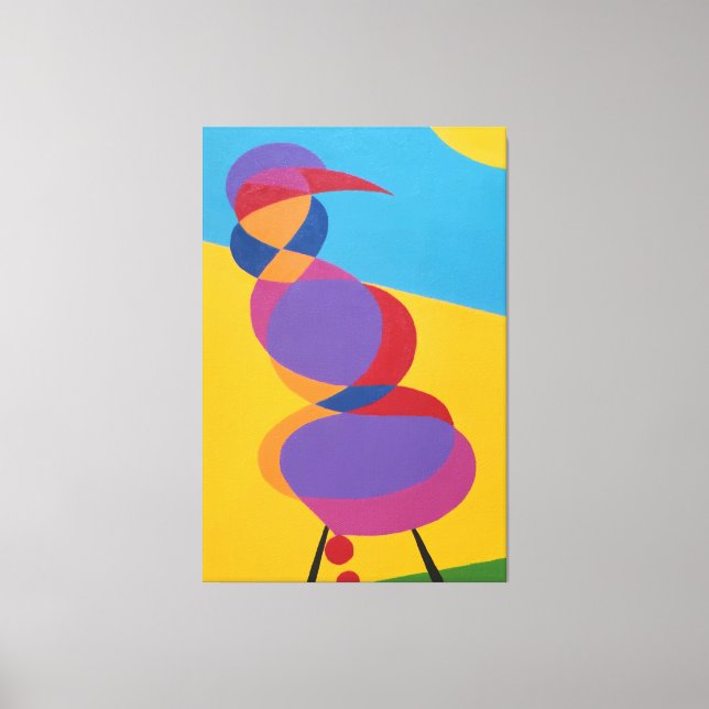 Colorful Abstract Bird Canvas Print (Framsida)