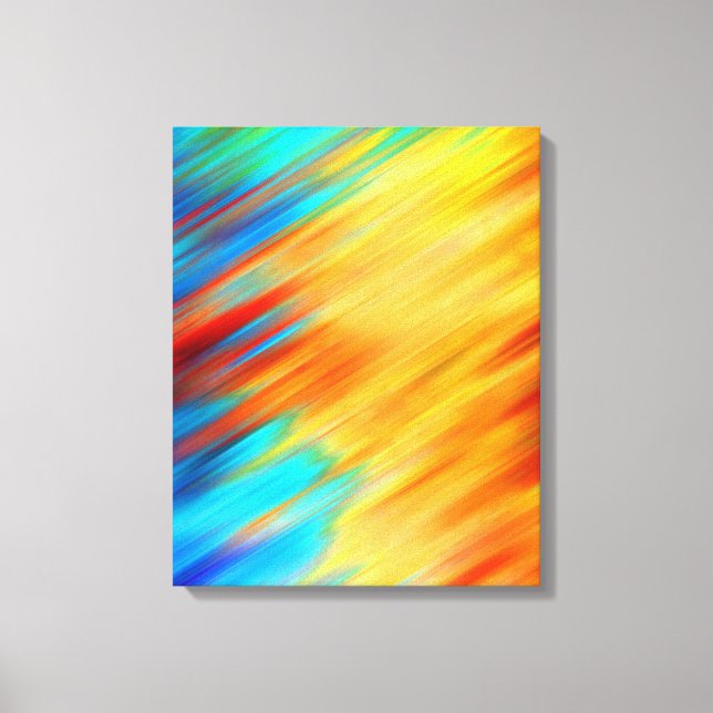 Colorful Abstract Blue Orange Flare Canvastryck (Framsida)