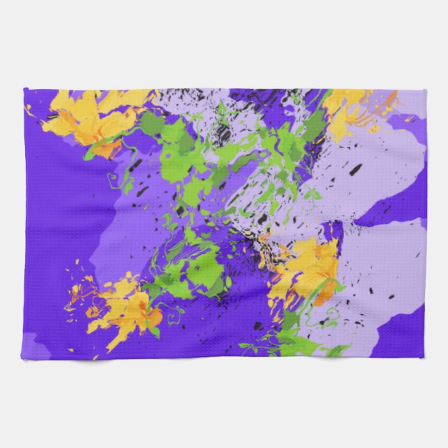 Colorful abstract energy wave kökshandduk (Horisontell)