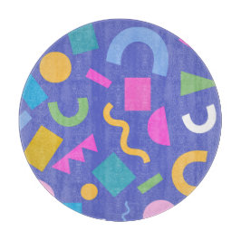 Colorful Abstract Geometric Memphis Style Pattern