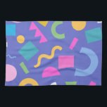 Colorful Abstract Geometric Memphis Style Pattern Kökshandduk<br><div class="desc">Colorful abstract geometric pattern featuring bright shapes including circles,  arches,  rectangles,  triangles,  and squiggles on a bold background. Modern playful design inspired by retro Memphis style with vibrant gradients and fun scattered elements,  perfect for prints,  textiles,  backgrounds,  and creative projects.</div>