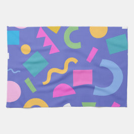 Colorful Abstract Geometric Memphis Style Pattern Kökshandduk