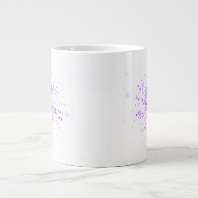 Colorful Abstract Neon Splash Jumbo Mugg (Framsidan)