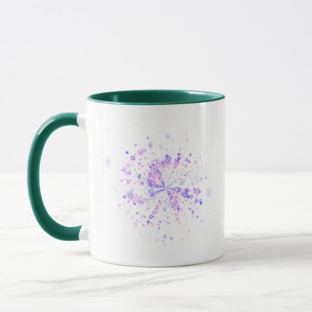 Colorful Abstract Neon Splash Mugg (Vänster)