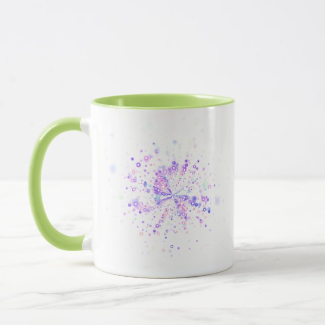 Colorful Abstract Neon Splash Mugg (Vänster)
