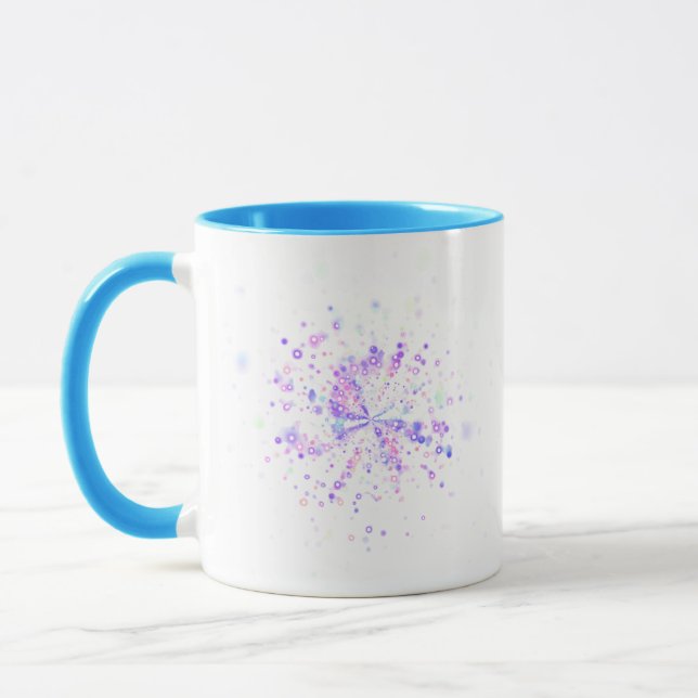 Colorful Abstract Neon Splash Mugg (Vänster)