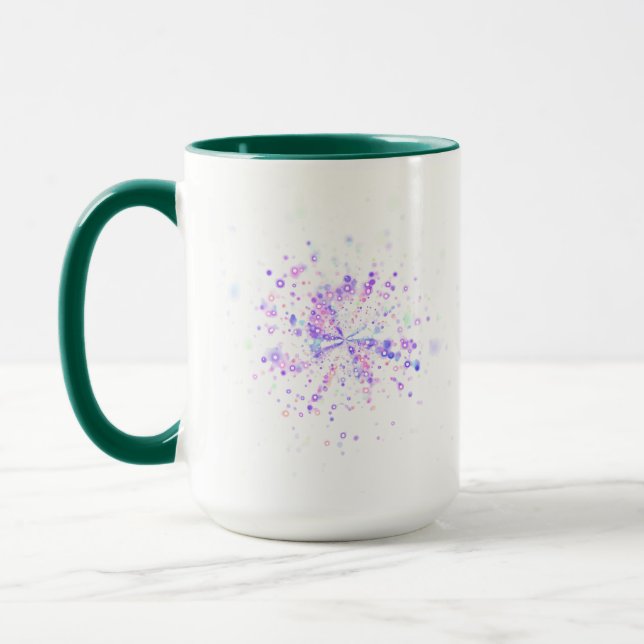 Colorful Abstract Neon Splash Mugg (Vänster)