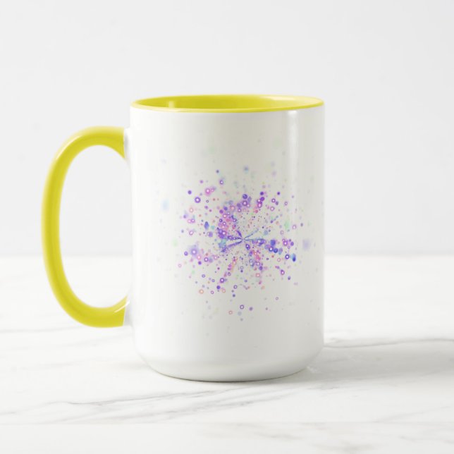 Colorful Abstract Neon Splash Mugg (Vänster)