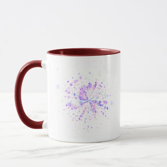 Colorful Abstract Neon Splash Mugg (Vänster)