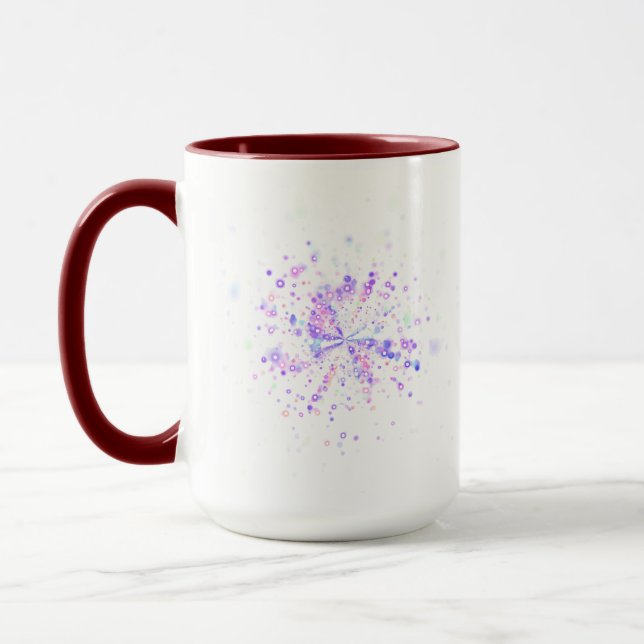 Colorful Abstract Neon Splash Mugg (Vänster)