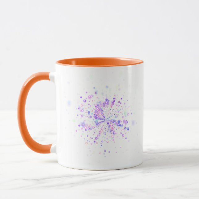 Colorful Abstract Neon Splash Mugg (Vänster)