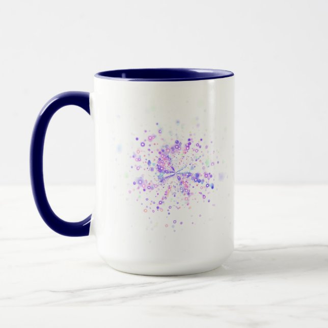 Colorful Abstract Neon Splash Mugg (Vänster)