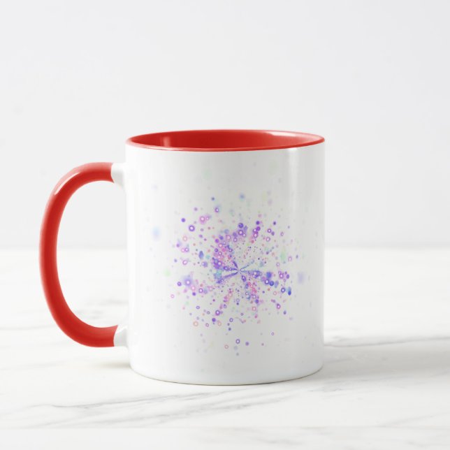 Colorful Abstract Neon Splash Mugg (Vänster)