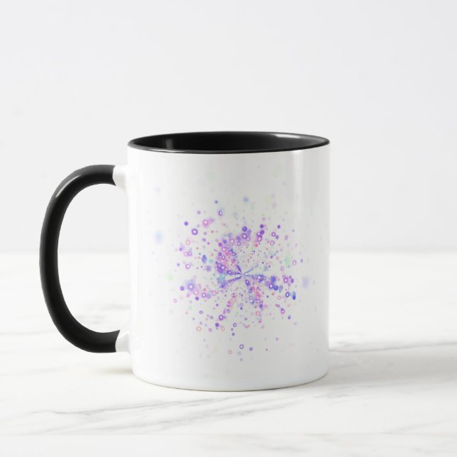 Colorful Abstract Neon Splash Mugg (Vänster)