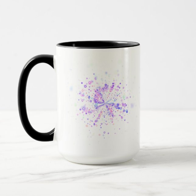 Colorful Abstract Neon Splash Mugg (Vänster)
