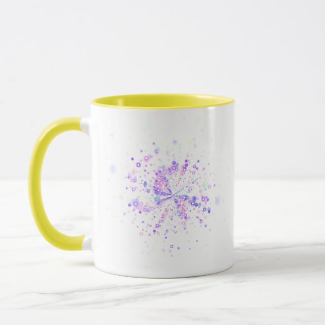 Colorful Abstract Neon Splash Mugg (Vänster)