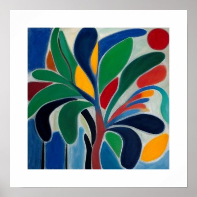 Colorful Abstract Palm Tree Poster (Framsidan)