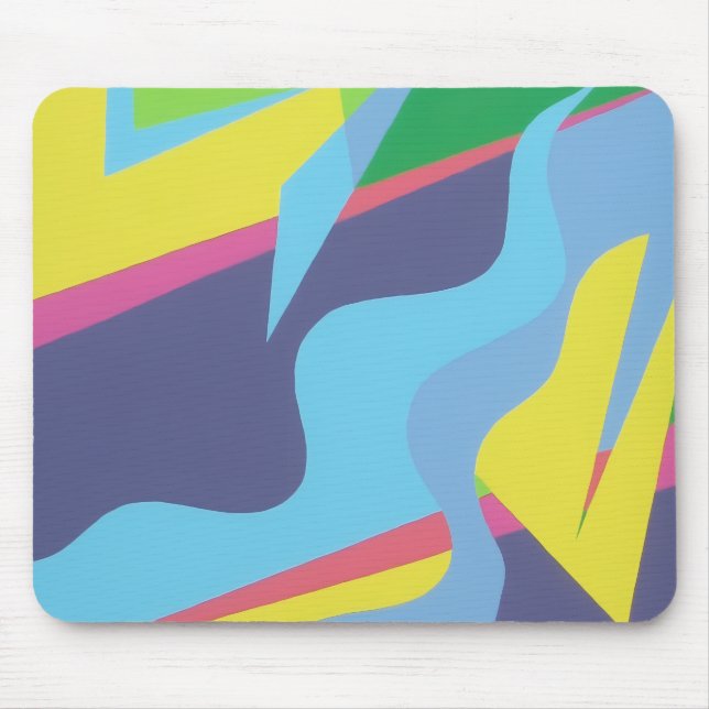 Colorful Abstract Shapes Mousepad Musmatta (Framsidan)