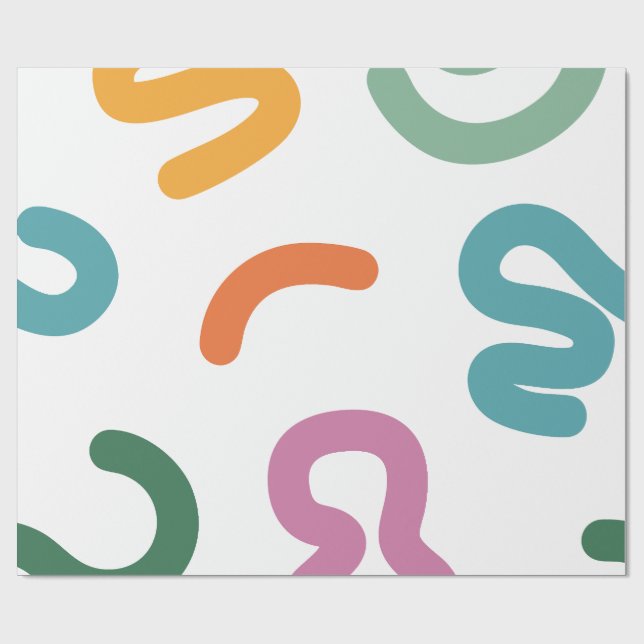 Colorful Abstract Shapes Pattern Presentpapper (Platt)