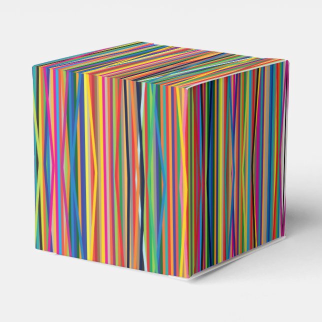 Colorful abstract stripes design presentaskar (Baksidan Sidan)