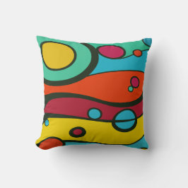 Colorful Abstract Surreal Art Illustration Pattern Kudde