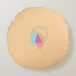Colorful Abstract Throw Pillow Rund Kudde