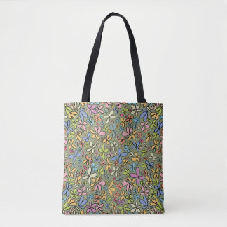 Colorful Abstract Wildflower Garden Tygkasse