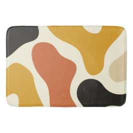 colorful Abstract yellow Black And White Badrumsmatta